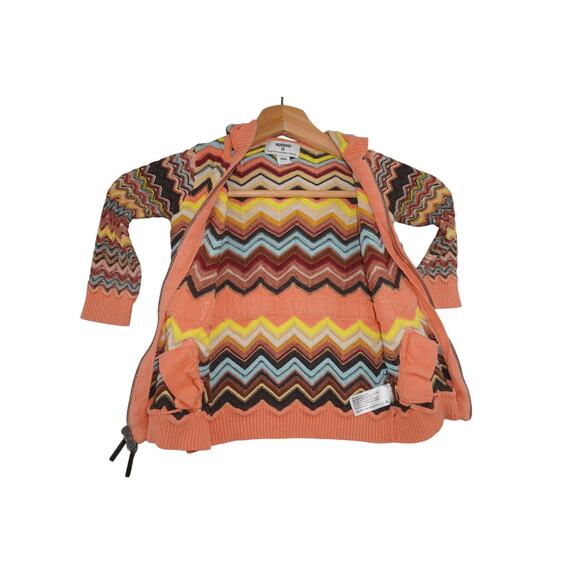 Missoni for Target Baby Zip Sweater 18M Chevron Knit Hoodie Multicolor - Picture 3 of 5